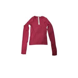 Lululemon Swiftly Tech Long Sleeve 2.0 Race Top Pink Size 0 Seamless Athletic